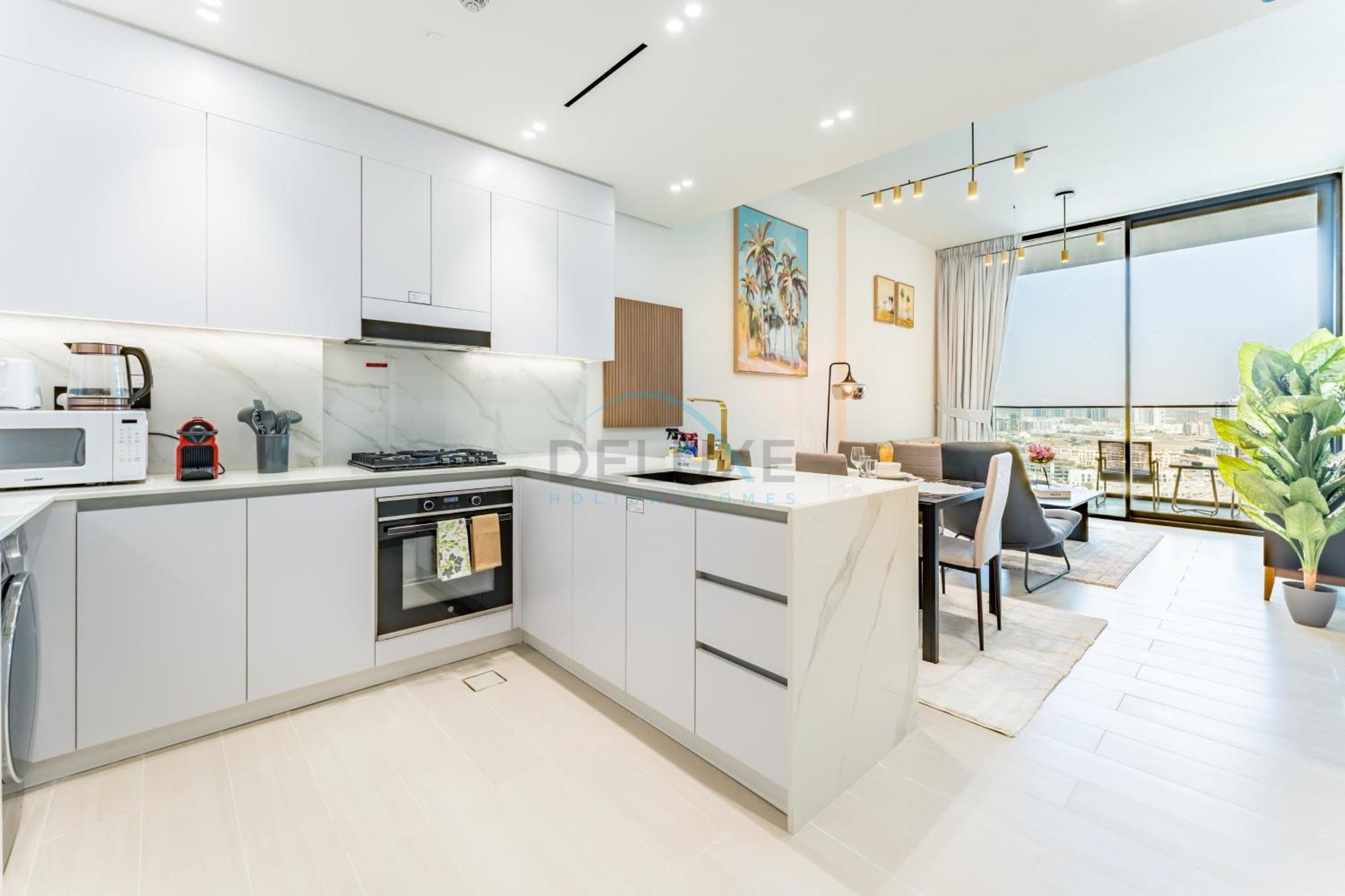 Skyline And Community Views 1br With Private Balcony Near Community Park, Binghatti Amber, Jumeirah Village Circle By Deluxe Homes Appartement