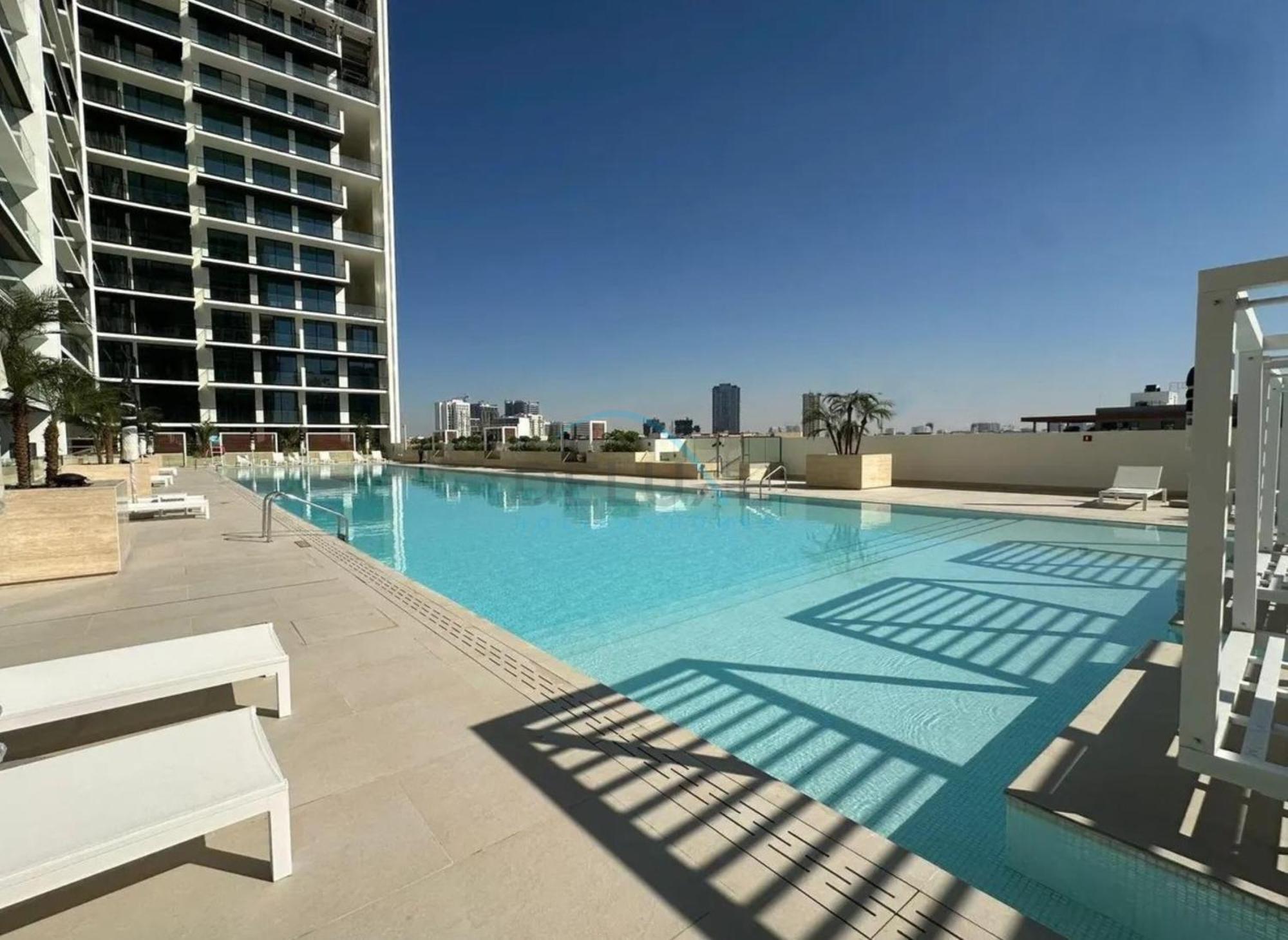 Skyline And Community Views 1br With Private Balcony Near Community Park, Binghatti Amber, Jumeirah Village Circle By Deluxe Homes
